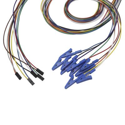 China DuPont 2 Pin Plug Grabber crocodile Clips Alligator Clip EEG Electrodes Leadwires EEG EMG Lead wire Electrode à venda