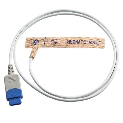 China Datex Ohmeda 9pin TS-AF-25 Disposable Adult Neonate Skin Stretch Fabric Disposable SpO2 Probe for sale