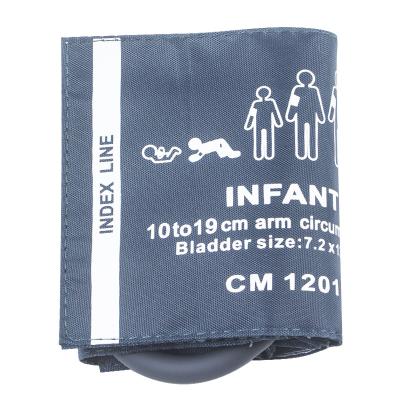 China 10-19cm Reusable NIBP Cuff Nylon Single Tube M1571A Infant Blood Pressure Cuff for sale