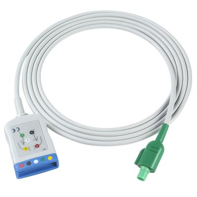 Китай Datascope/Maquet/Getinge 12-конечный ECG трубный кабель к ECG 5 свинцовый кабель IEC AHA одноконечные ECG свинцовые провода продается