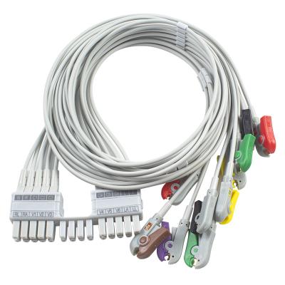 中国 Mortara Burdick 10 Lead EKG Lead Wire ECG Leadwires 9293-041-50 9293-046-60 For ELI 150C 販売のため