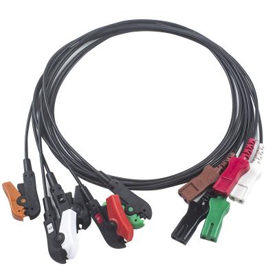 China LL style MRI Radio Translucent Wire 5 Lead ECG Radiotranslucent Cable and Lead wire Leadwires for sale
