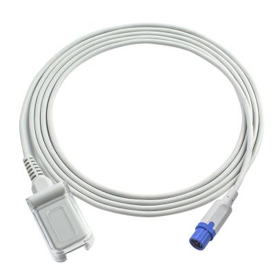 China Drager Siemens SpO2 Sensor Probe 7Pin To DB9 SpO2 Extension Cable 2.4M TPU for sale