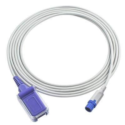 China Drager Siemens SpO2 Sensor Cable N-ellcor Oxi-max 7Pin To DB9 Cable 2.4M TPU for sale