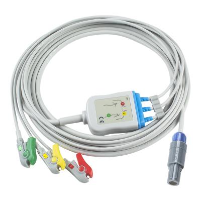 China GE Healthcare Vivid Compatible Direct-Connect ECG Cable and leadwires for 3Lead IEC Grabber for sale