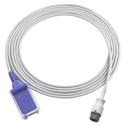 China Mindray SpO2 Sensor Cable Ne-llcor O-ximax adapter Cable 8pin 2.4M for sale