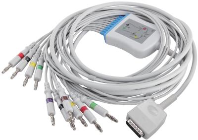 Китай Кабель Q-стресса ECG EKG кабеля Nihon Kohden 45502-NK EKG для 5151A 5403A BSM-6501A и соединителя банана IEC 4,0 Leadwires продается