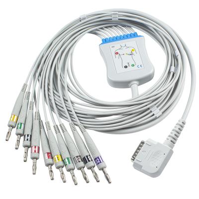 China Kenz EKG Cable K131 Banana 4.0 Cable For 108 109 110 1210 1211 601 Cardico 302 IEC Direct-Connect ECG cable for sale