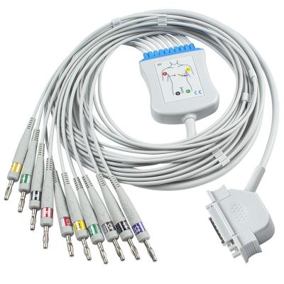 China Cable de GE Hellige ECG para el conector del plátano 4,0 del IEC del ECG del monitor EK36 EK403 EK4 EK413 EK43 EK512 EK53 de Cardiosys en venta
