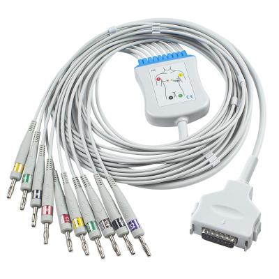 China Cordones del cable ECG del monitor paciente del ECG 10Leads del plátano 4,0 del IEC de Fukuda Denshi CP-101LD FX101 FX-7202 en venta