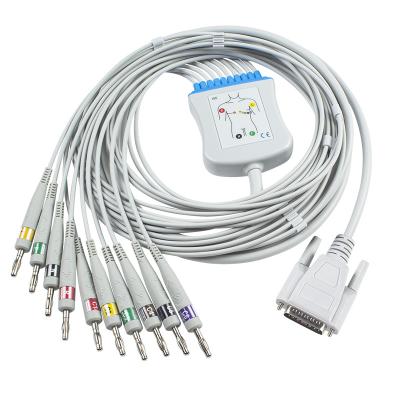 China Carewell 1101 1103 IEC del cable y de los Leadwires del ECG del cable DB15Pin del ECG en venta