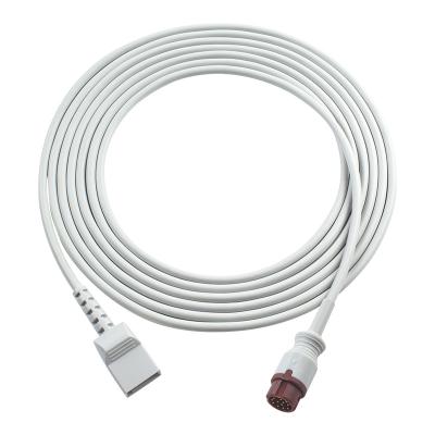 China Mindray Datascope Compatible IBP Adaptador Cable de 12 pines para Utah Conector BeneView T1 T7 iMEC 10 15 en venta