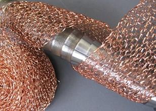 China 0.1mm * 0.4mm Flat Copper Wire Mesh 5 Inch Width Roll 100 Feet Length for sale