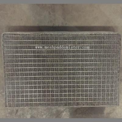 China Rectangle Shape Wire Mesh Mist Eliminator 400x500mm Anti Corrosion for sale