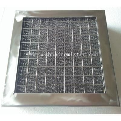 China Ss310 Mesh Pad Mist Eliminator Square Shape Drain Hole Steel Wire for sale