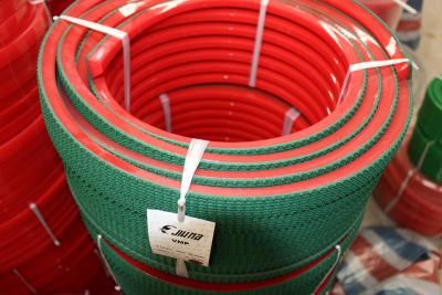 China Corrugated Belt PU Vee Super Grip Belt with Top Green PVC Surface for sale