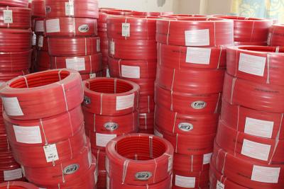 China Red Polyurethane PU extruded belt Hardness 90A Tear Strength for sale