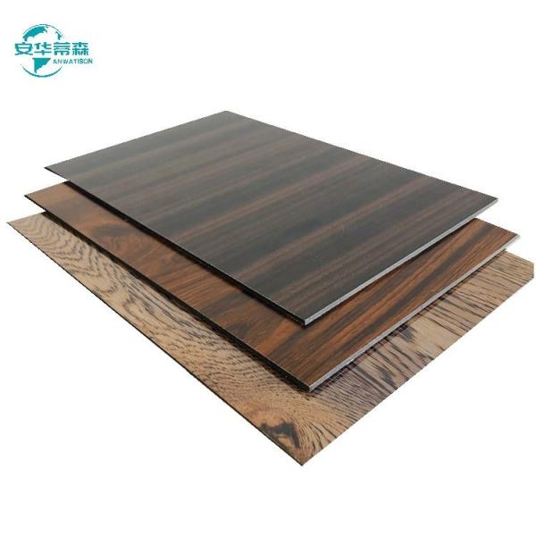 Quality 2440mm ACP Sheet Wooden Exterior Cladding Panels Wooden Grain PVDF Coating for sale