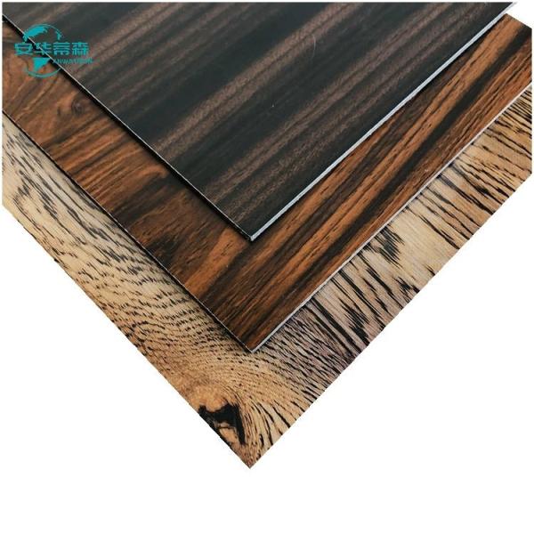 Quality 2440mm ACP Sheet Wooden Exterior Cladding Panels Wooden Grain PVDF Coating for sale