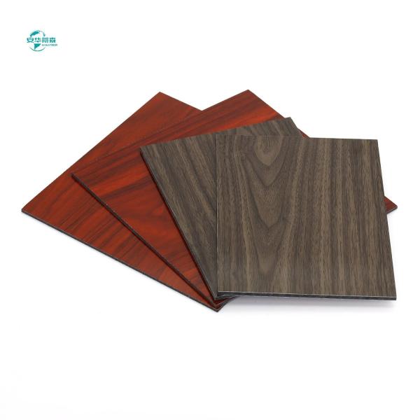 Quality 2440mm Fireproof Wooden ACP Wood Aluminum Composite Panel Exterior Wall Cladding for sale
