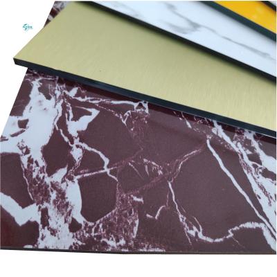 China Easy Installation Acp Sheet Marble Design Exterior Acp Cladding Matte Surface for sale