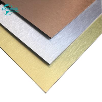 China ISO14001  Brushed ACP Fire Retardant Aluminium Composite Panel For Construction for sale