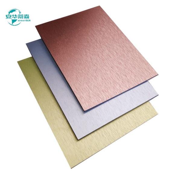 Quality High Gloss Brushed ACP Exterior Aluminium Cladding 2440mm Length 1220mm Width for sale
