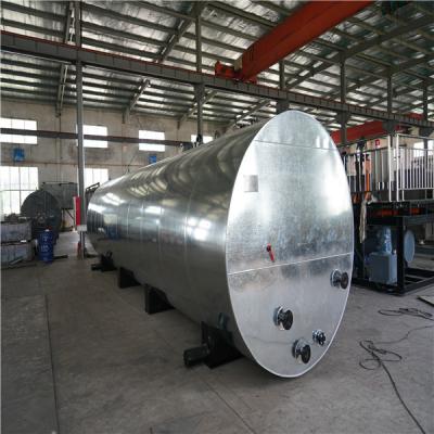 China 4 Transverse Base Round Shape Bitumen Tank With Thermal Oil Coils Inside for sale