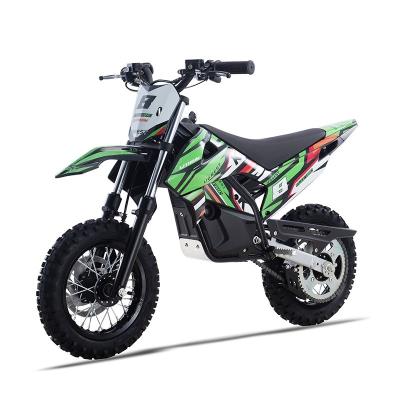 China Kick Start Motorcycle 500W Electric Dirt Bike Pit Bike with Big Wheel Electric Dirt Bikes for Kids Motocross Front:2.5-10 Rear:2.5-10 for sale