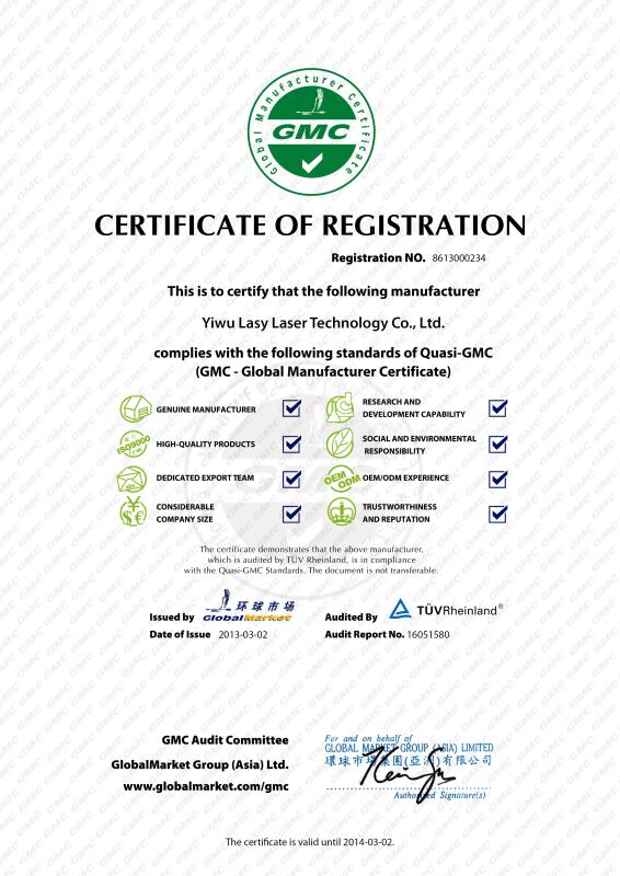 TUV - Yiwu Lasy Science &Technology Co,.Ltd
