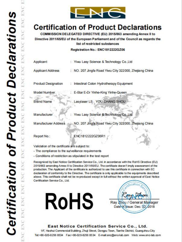 ROHS - Yiwu Lasy Science &Technology Co,.Ltd