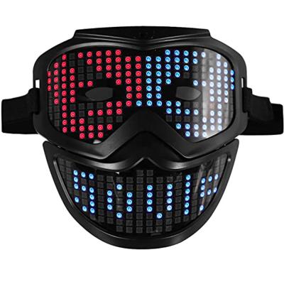 China Party Festival Smart Bluetooth LED Face Mask Programmable App Controlled for sale