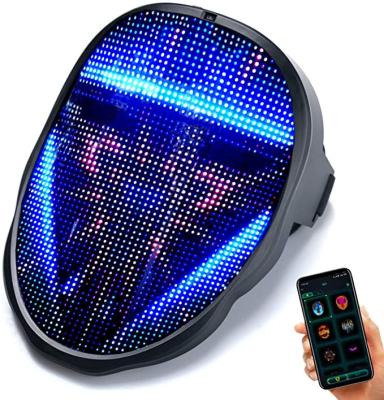 China Face Changing Smart LED Face Mask USB Rechargeable Customizable Pattern for sale
