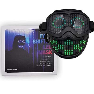 China Programmable LED Lighting Face Mask USB To C Charing DIY Facial Expression for sale