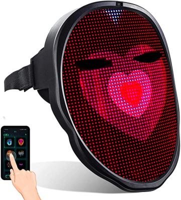China DIY Smart LED Face Mask Led Light Up Full Face Mask With Rechargeable Battery for sale