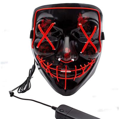 China Masquerade Light Up Halloween Purge Mask Luminous With 10 Difference Colors for sale