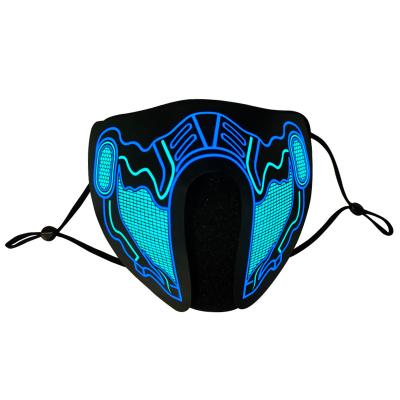 China More Than 70 Designs Voice LED Face Mask USB Rechargeable Customizable for sale