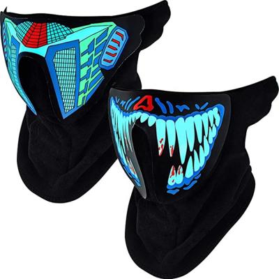 China Sound Sensor LED Music Party Mask Polyester Mesh Fabric for sale