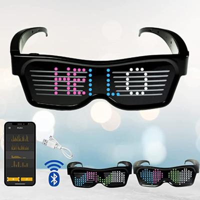 China Flashing Messages Animations Programmable LED Glasses Customized for sale