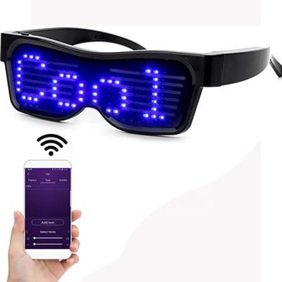China Bluetooth App Connected Programmable LED Glasses Smart DIY Eyeglasses for sale