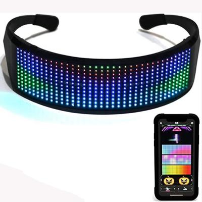 China Programmable Anime LED Glasses Customizable Patterns USB Rechargeable App Control for sale