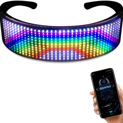 China Bluetooth LED Luminous Glasses Programme Message Animation Drawing Equalizer for sale