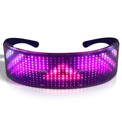 China Shining Programmable LED Glasses Bluetooth 4.0 Full Color Glowing for sale