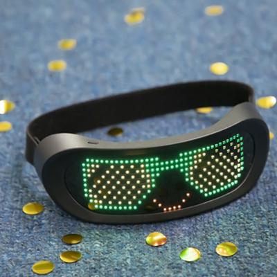 China LED Bluetooth Smart Glasses Programmable App Control With Straps for sale