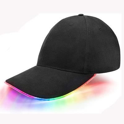 China Unisex Glowing LED Baseball Caps 7 Color Flashing Hat CR2016 for sale