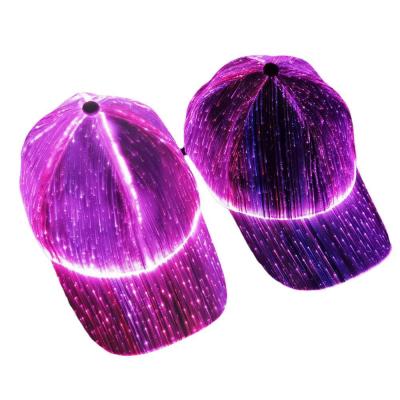 China Luminous LED Baseball Cap Hats With 7 Colors Light USB Charging for sale