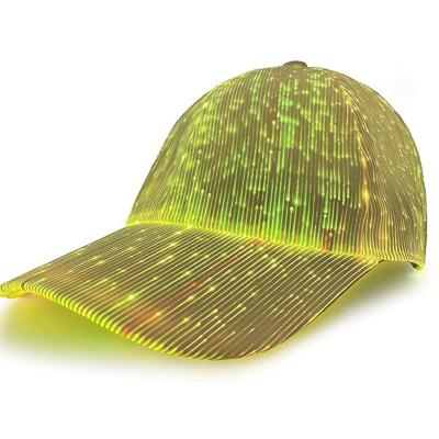 China 7 Color Lights LED Baseball Caps Luminous Flashing Hats For Party Disco for sale