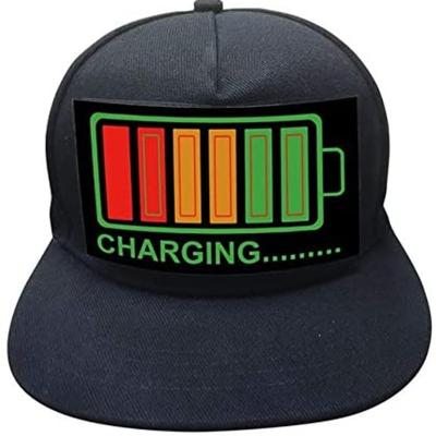 China Detachable Screen LED Baseball Caps Sound Activated Flashing for sale