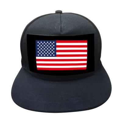China Flashing DJ Snapback Sound Activated Baseball Caps With LED Lights for sale