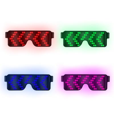 China USB Charge Glowing Magic LED Glasses Christmas Flashing Light Neon Rave Glasses for sale